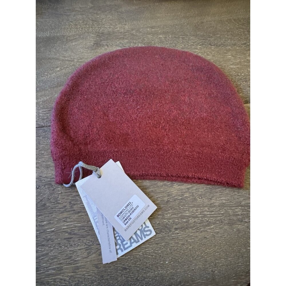 Barefoot Dreams Beanie Women's CozyChic Lite Confetti Crimson Rosewood Red  NWT